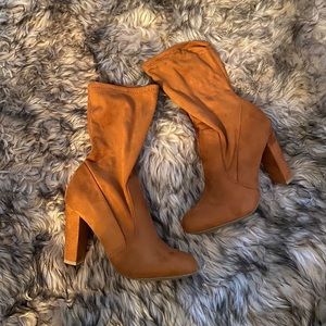 High heel booties